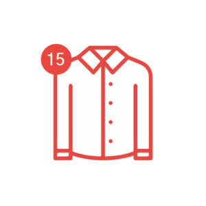 Pack 15 Camisas Lavadas y Planchadas